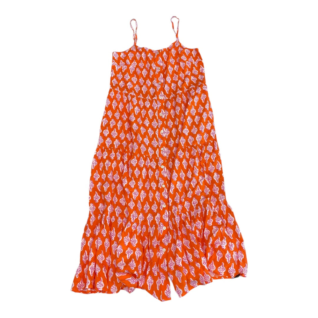 Dress Casual Maxi By J. Crew In Orange, Size:4