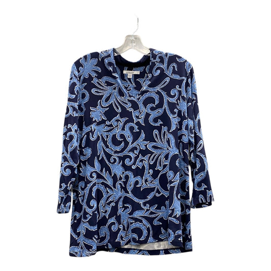 Blouse Ls By Chicos In Blue, Size:L