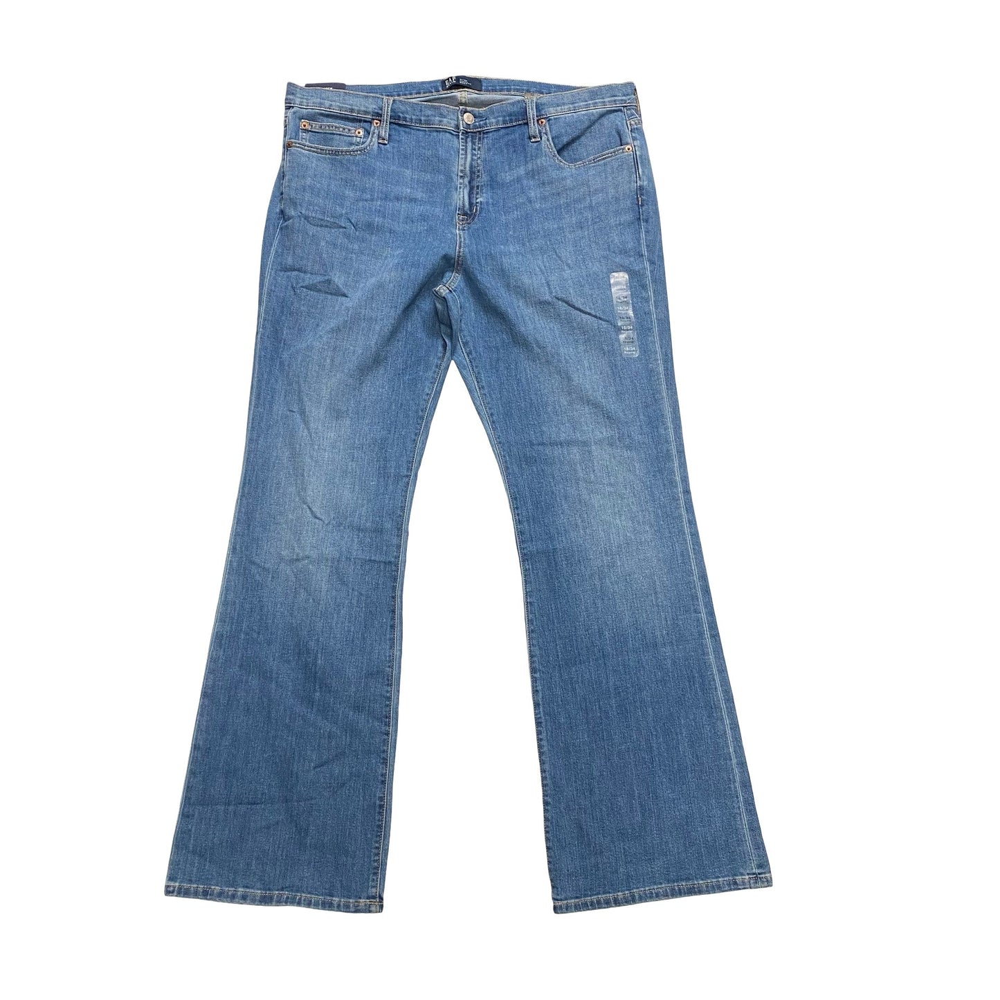Jeans Boot Cut By Gap In Blue Denim, Size:18