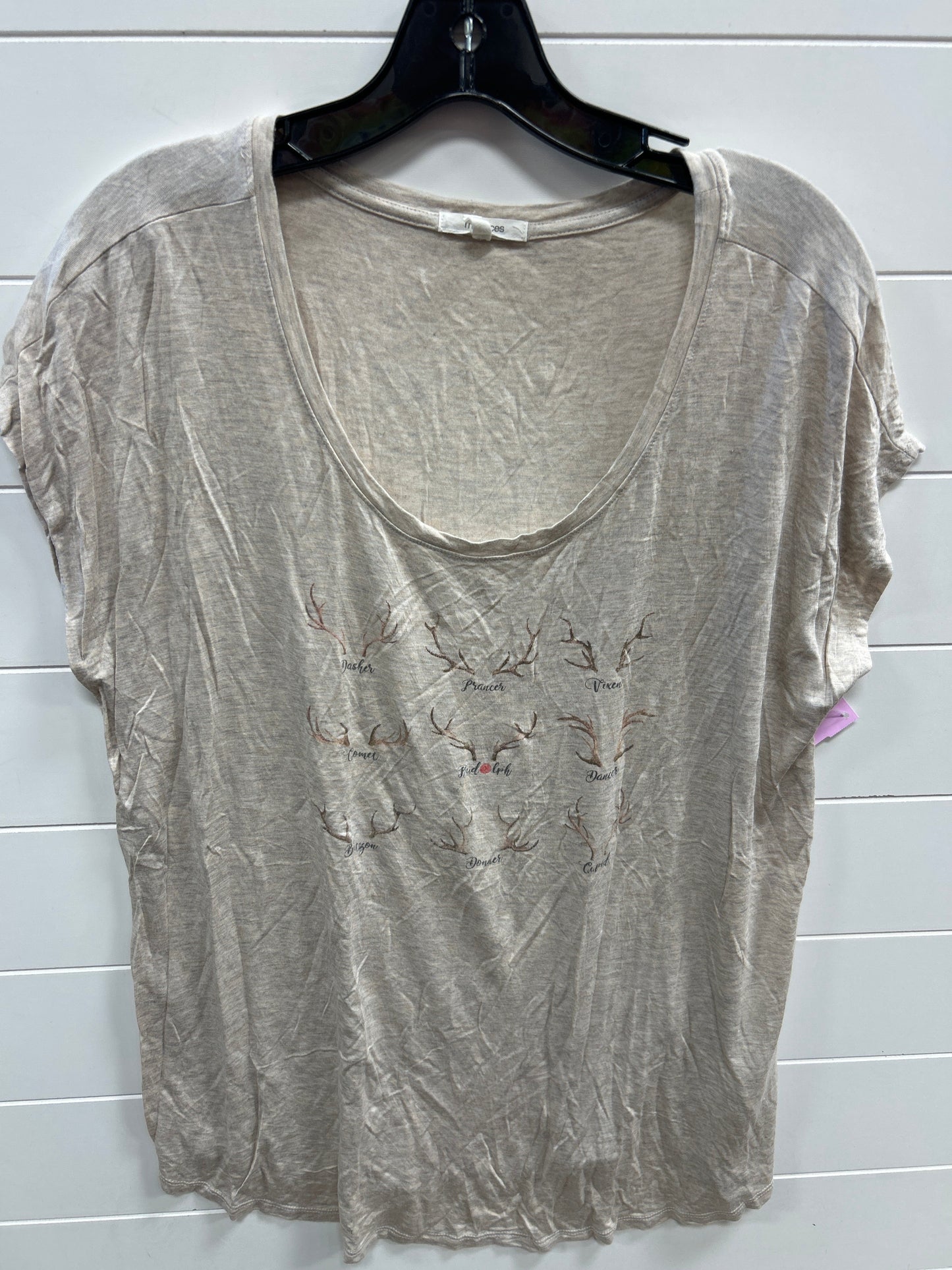 Top Ss By Maurices In Cream, Size:Xl