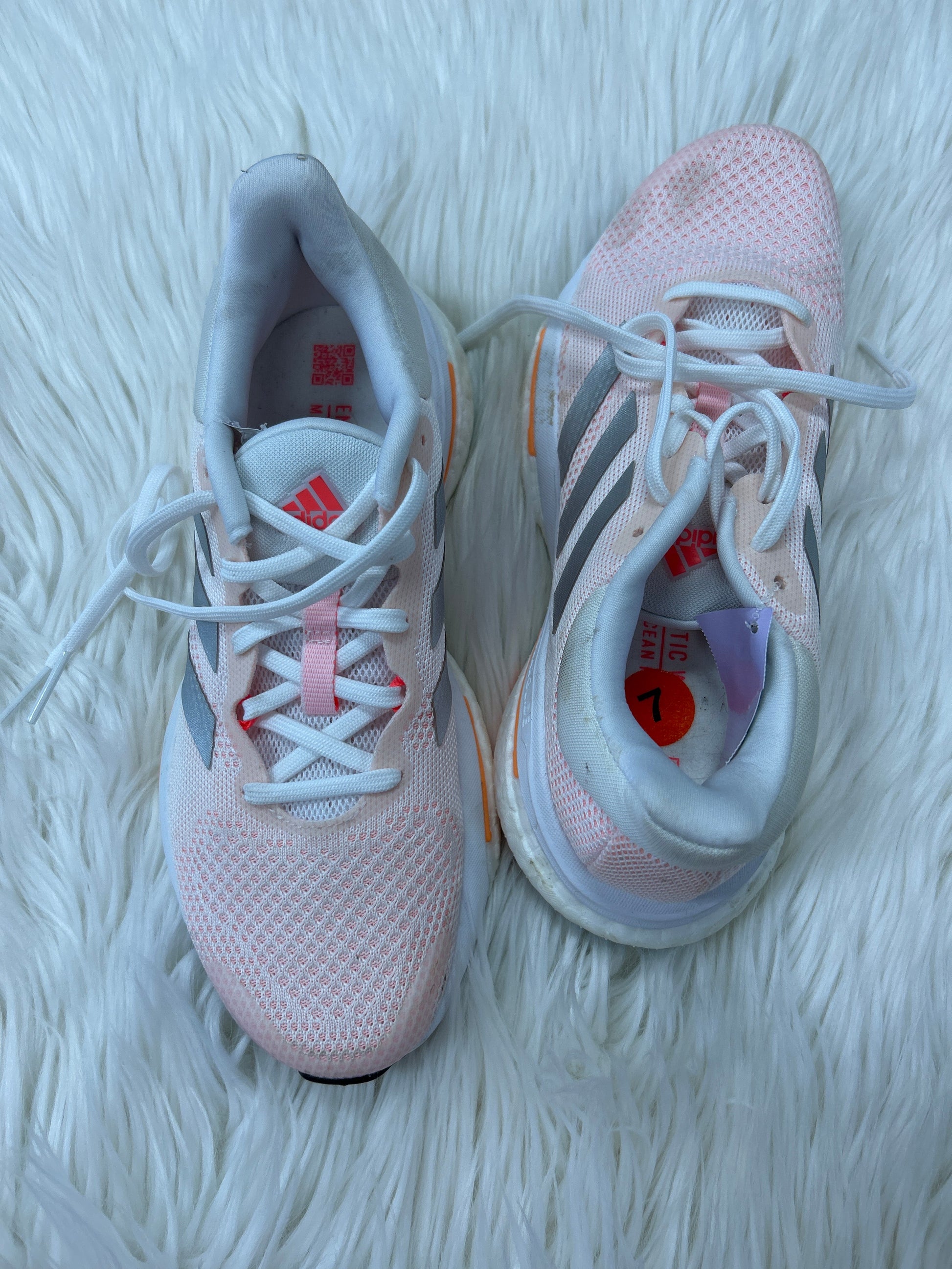 Shoes Athletic By Adidas In Pink & White, Size:7