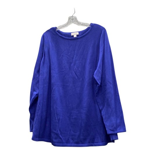 Sweater By Belle By Kim Gravel In Blue, Size:2X