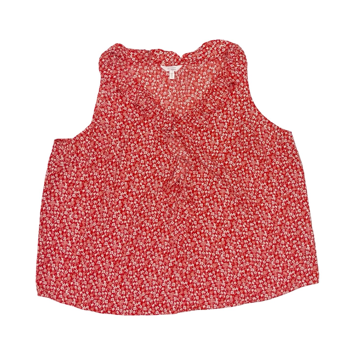 Blouse Sleeveless By Lc Lauren Conrad In Red, Size:3X