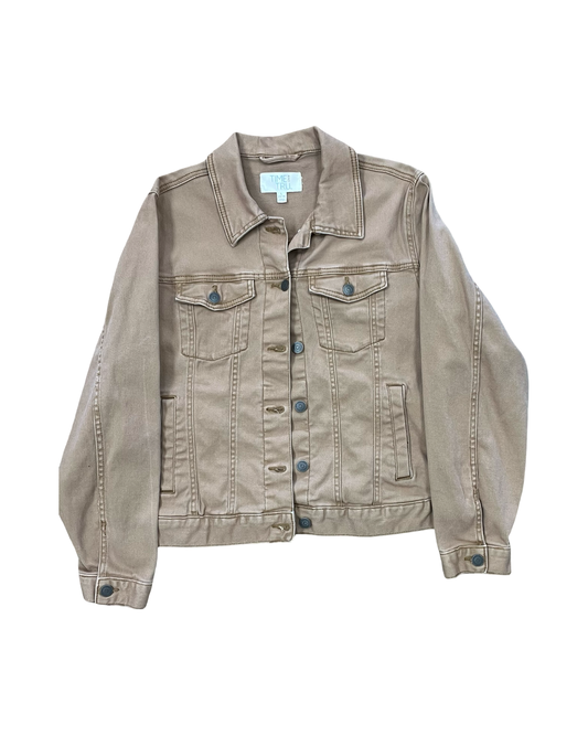 Jacket Denim By Time And Tru In Camouflage Print, Size:L