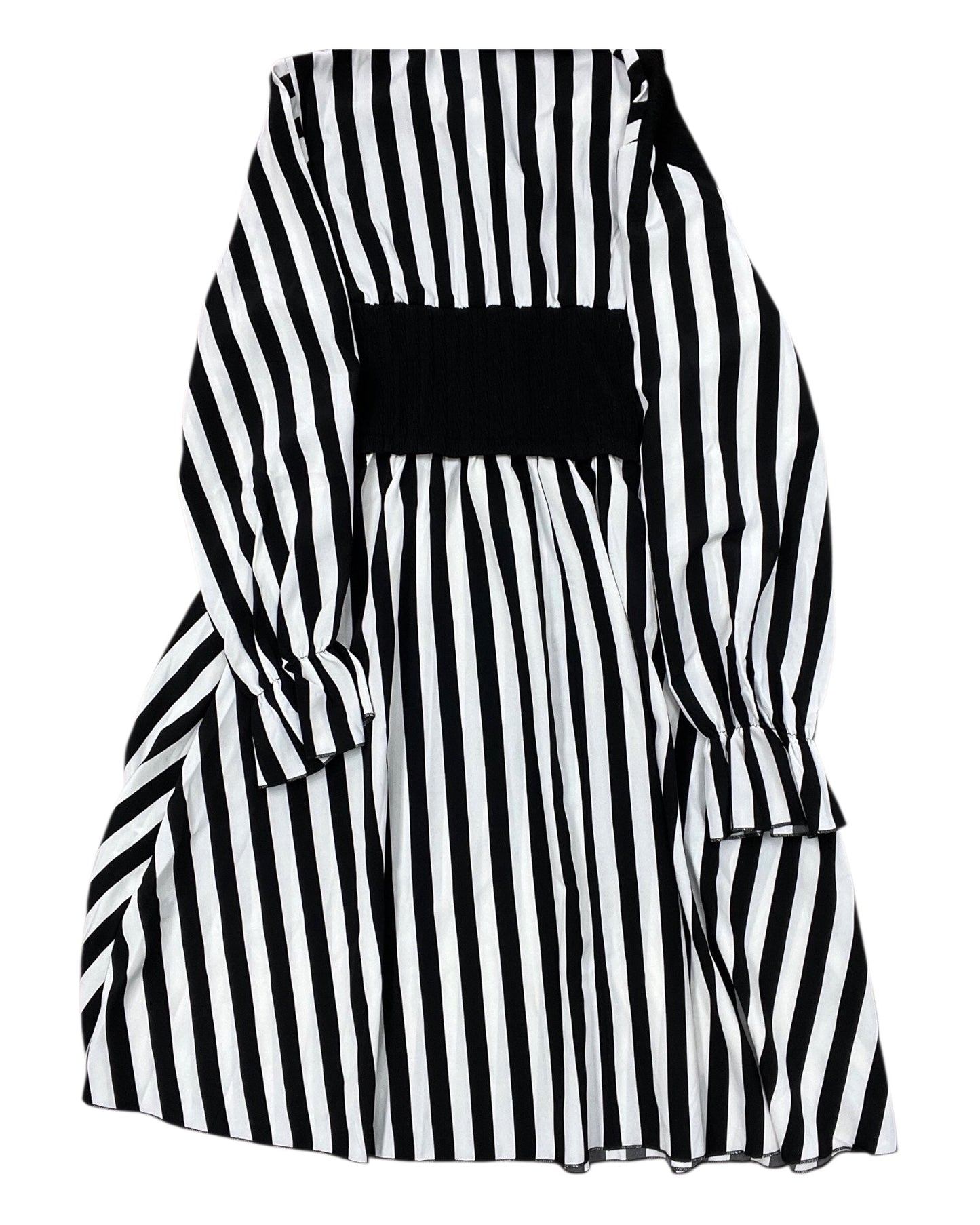 Dress Casual Midi By Shein In Black & White, Size:Xl