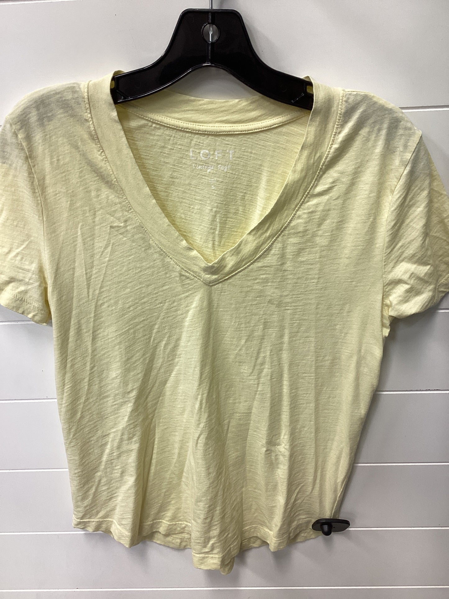 Top Ss Basic By Loft In Yellow, Size:S