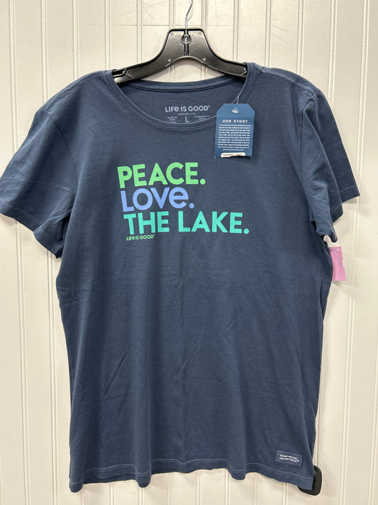 Top Ss By Life Is Good In Blue, Size:L