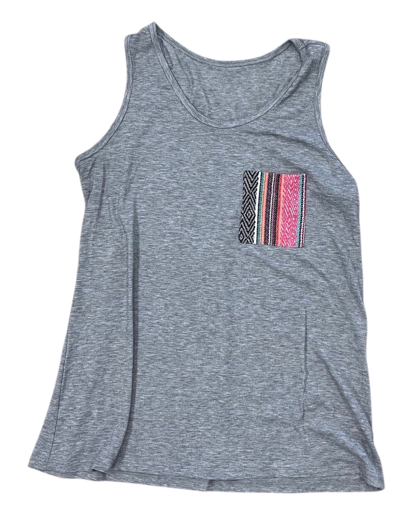 Tank Top By Clothes Mentor In Grey, Size:L