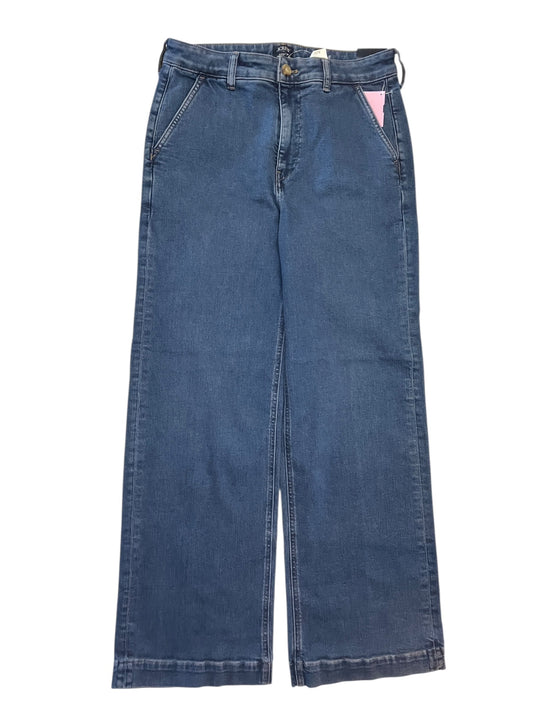Jeans Wide Leg By J. Crew In Blue Denim, Size:8