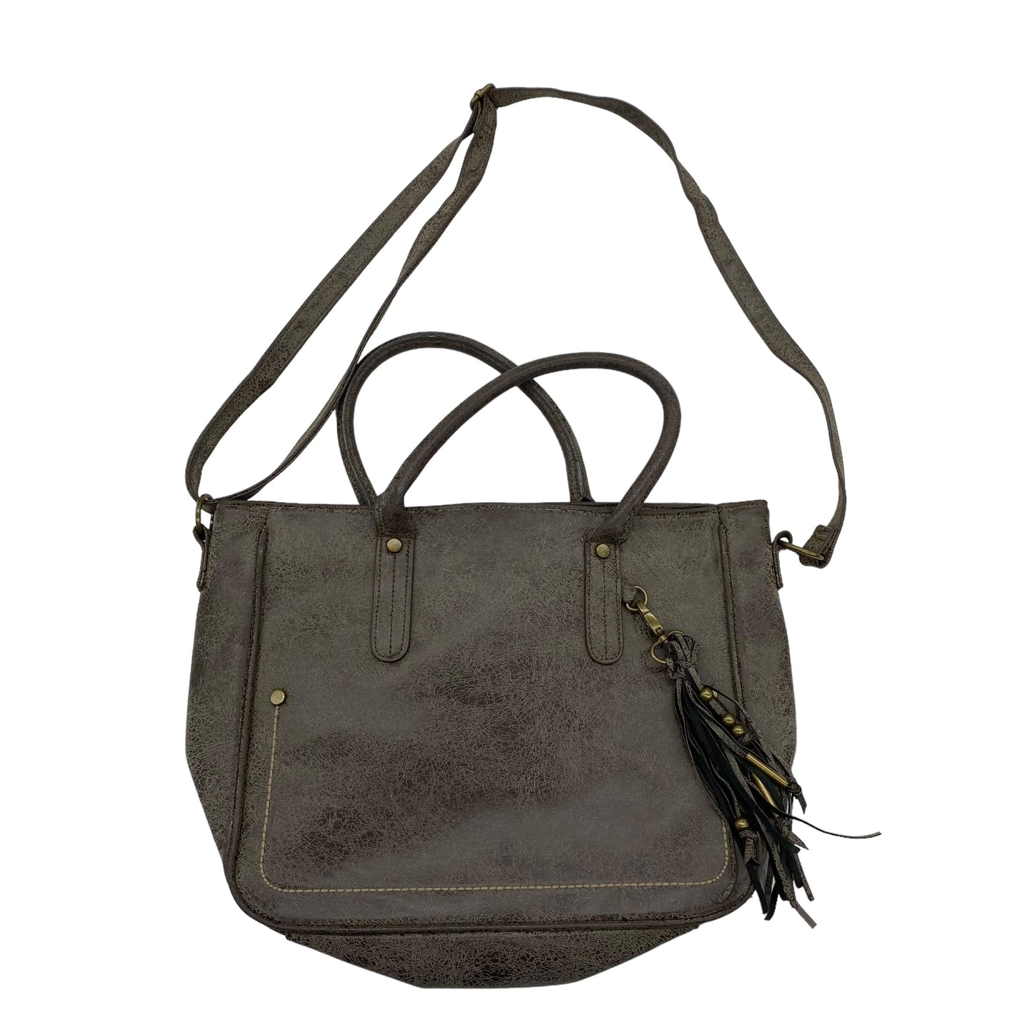 TAUPE HANDBAG by CLOTHES MENTOR Size:MEDIUM