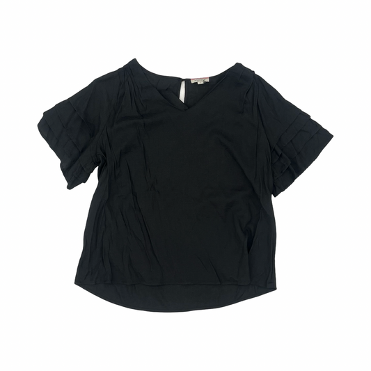 Blouse Ss By Andree By Unit In Black, Size:M