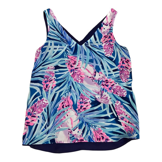 Tank Top Designer By Lilly Pulitzer In Pink & Purple, Size:S