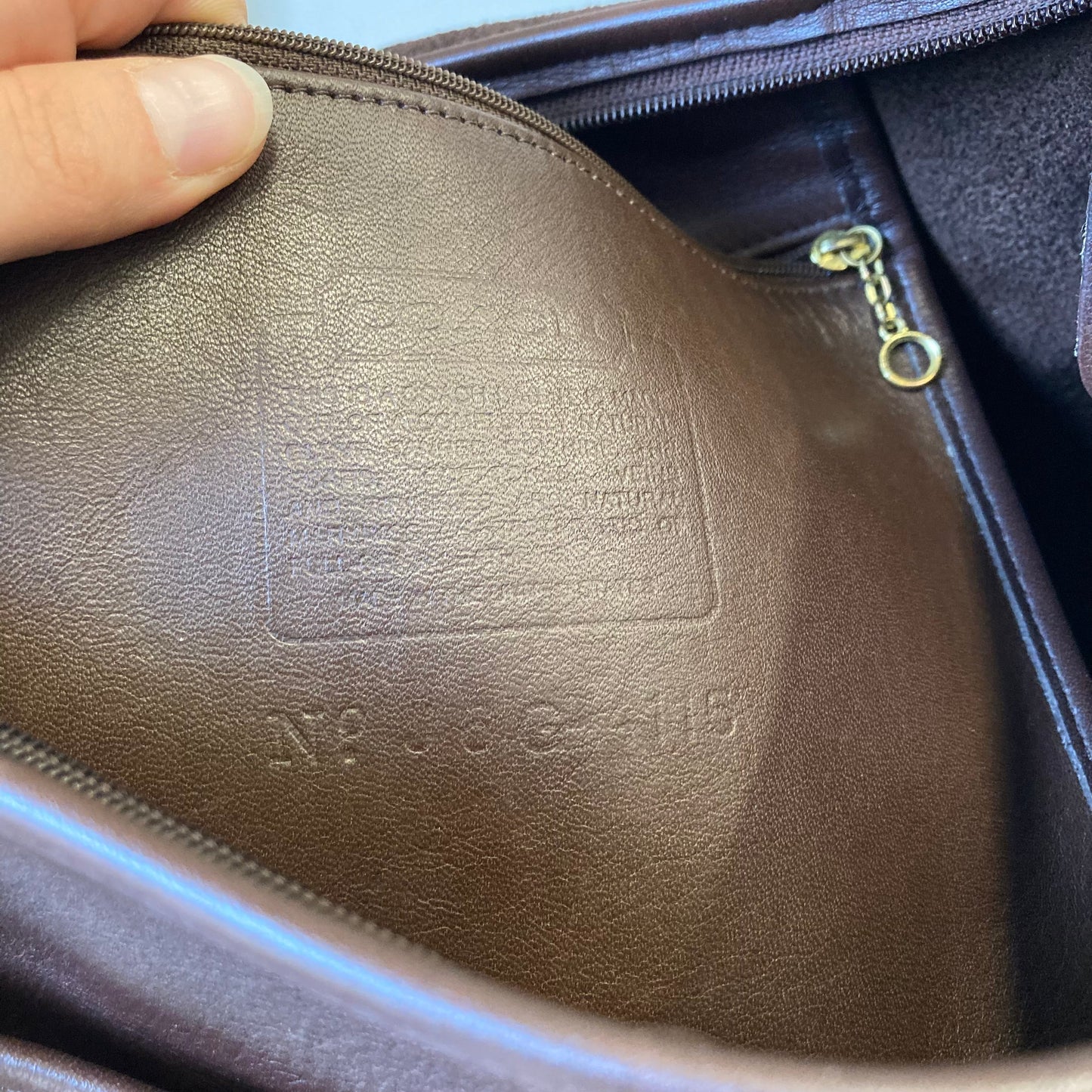 Crossbody Designer By Coach In Brown, Size:Large