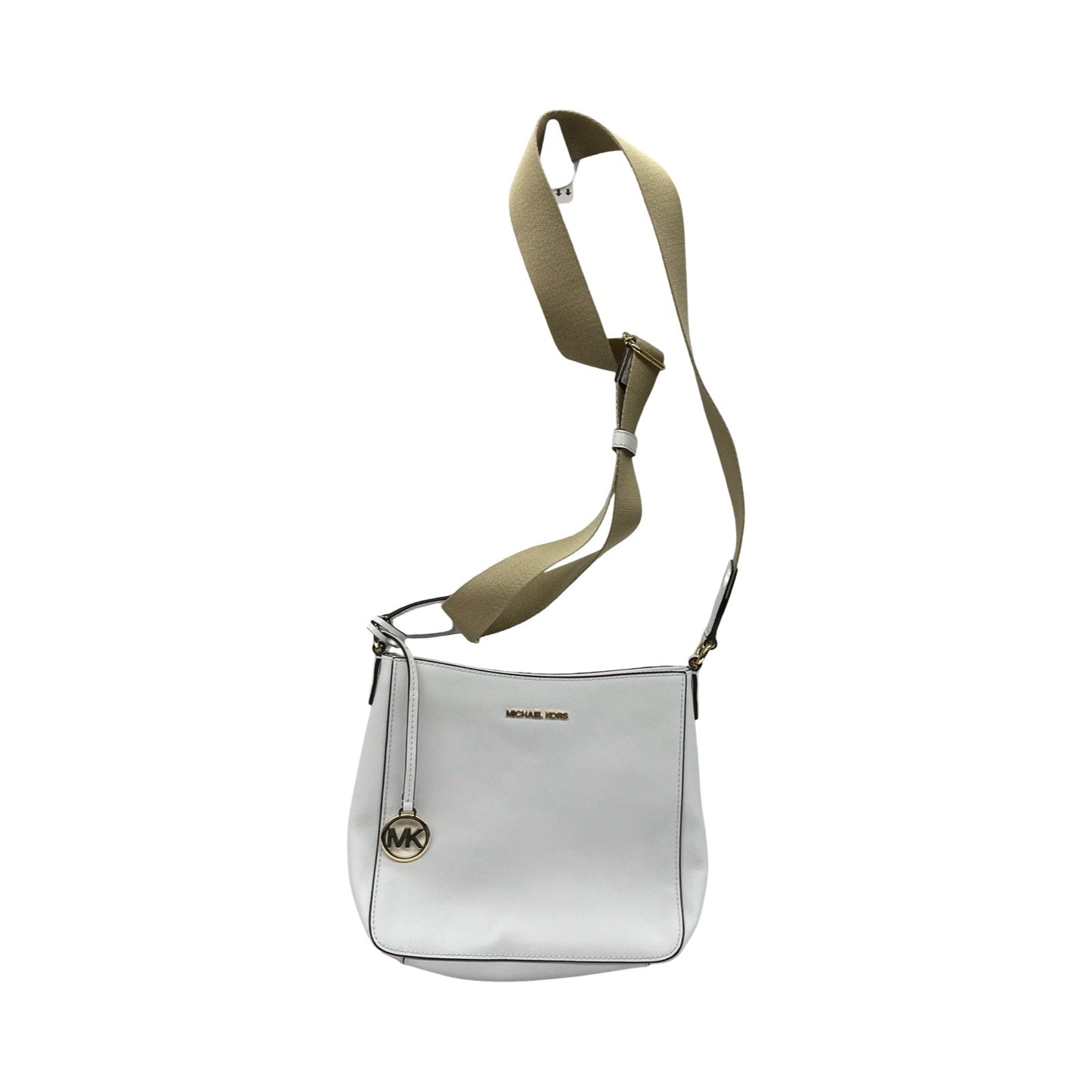 Crossbody Designer By Michael Kors In White, Size:Medium