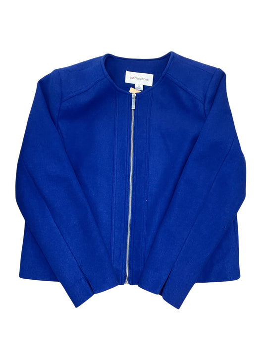 Jacket Fleece By Liz Claiborne In Blue, Size:L