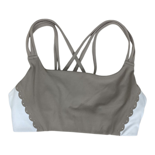 Athletic Bra By Athleta In Tan & White, Size:Xs