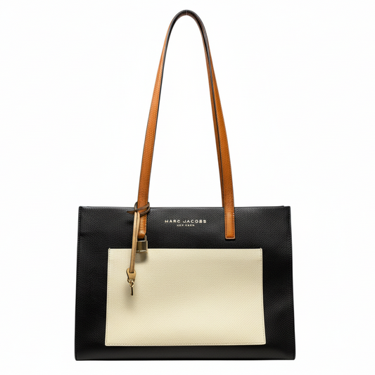 Grind Colorblock Leather Tote Bag Luxury Designer By Marc Jacobs, Size: Medium