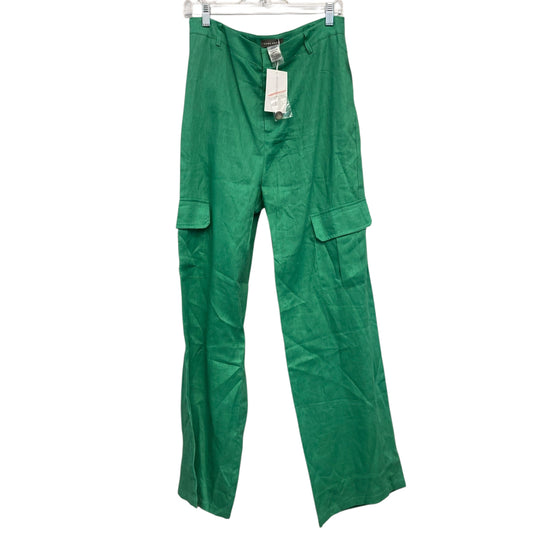 Pants Linen By Sans Souci In Green, Size:12