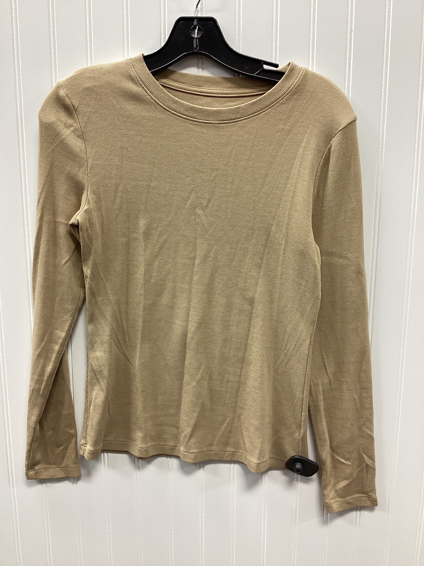 Top Ls Basic By A New Day In Tan, Size:S