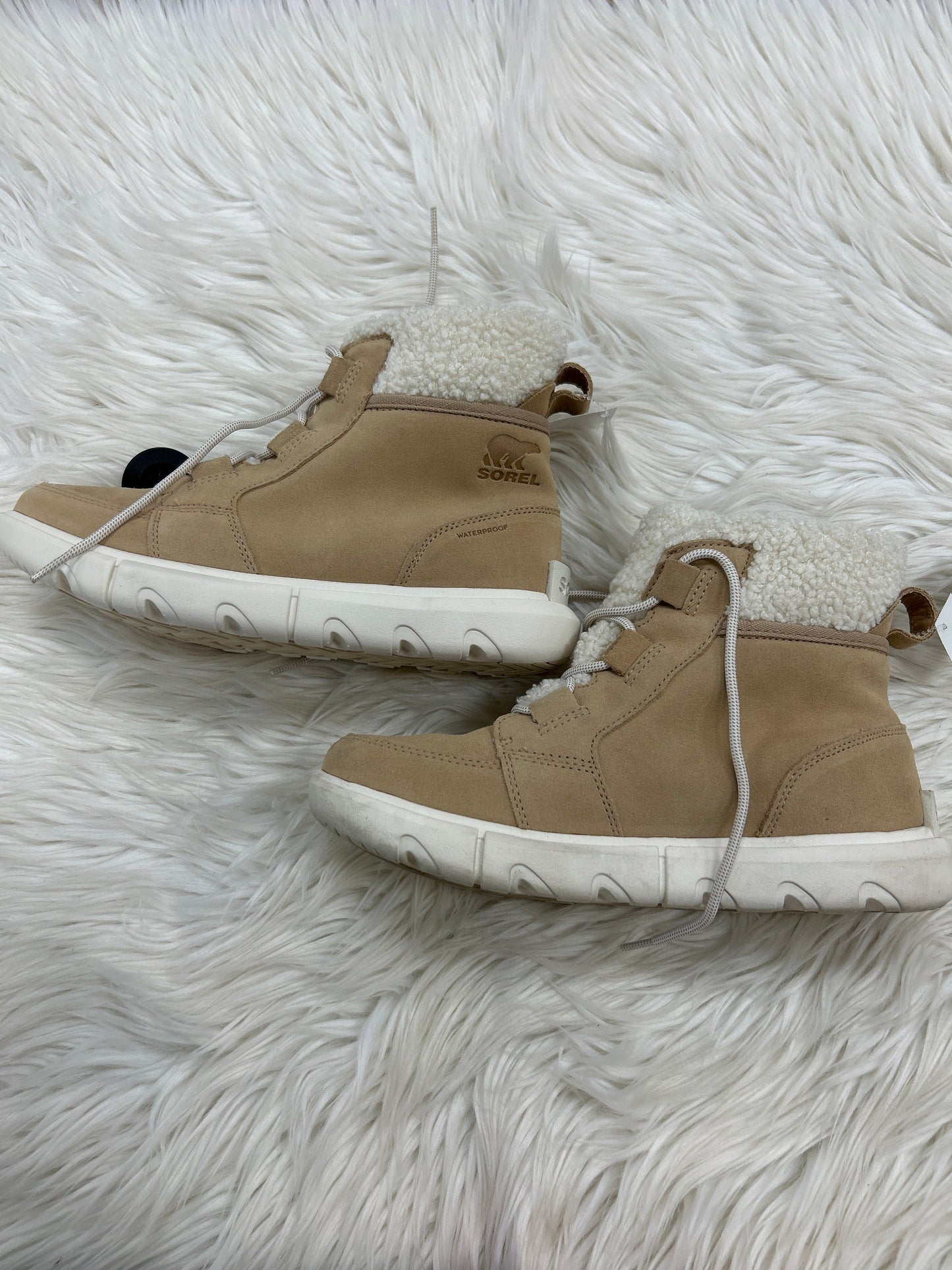 Boots Snow By Sorel In Tan, Size:8.5