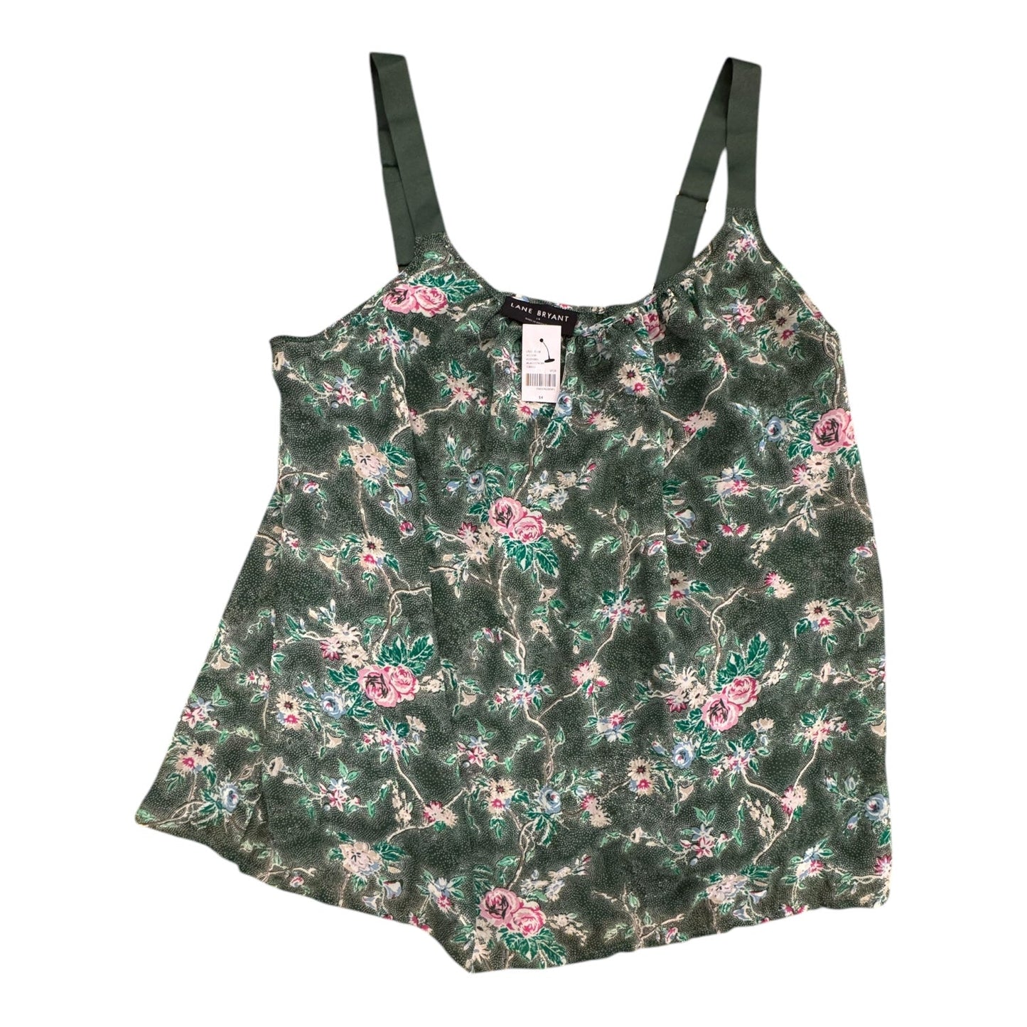 Top Sleeveless By Lane Bryant In Green, Size: L