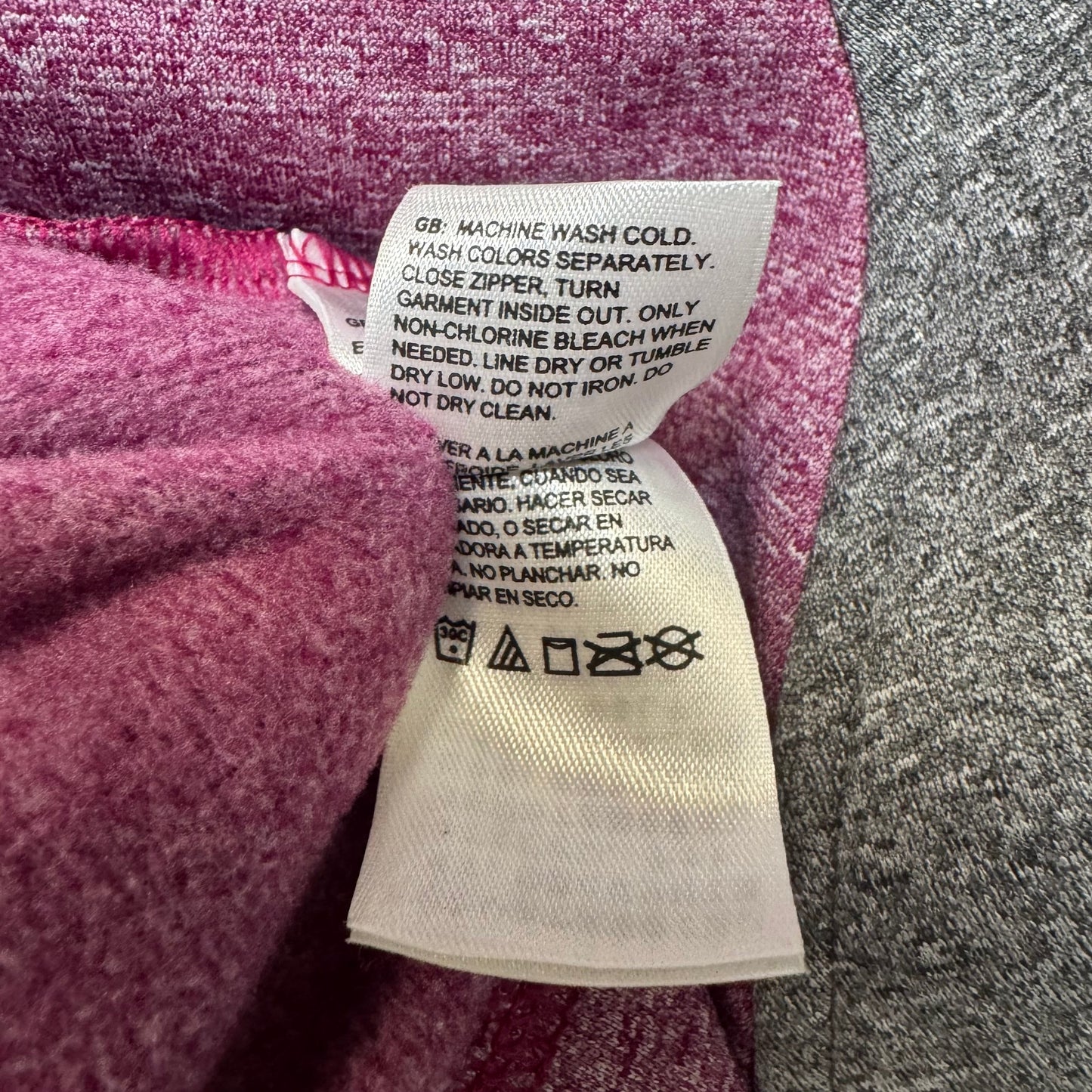 Athletic Jacket By The North Face In Grey & Pink, Size: M