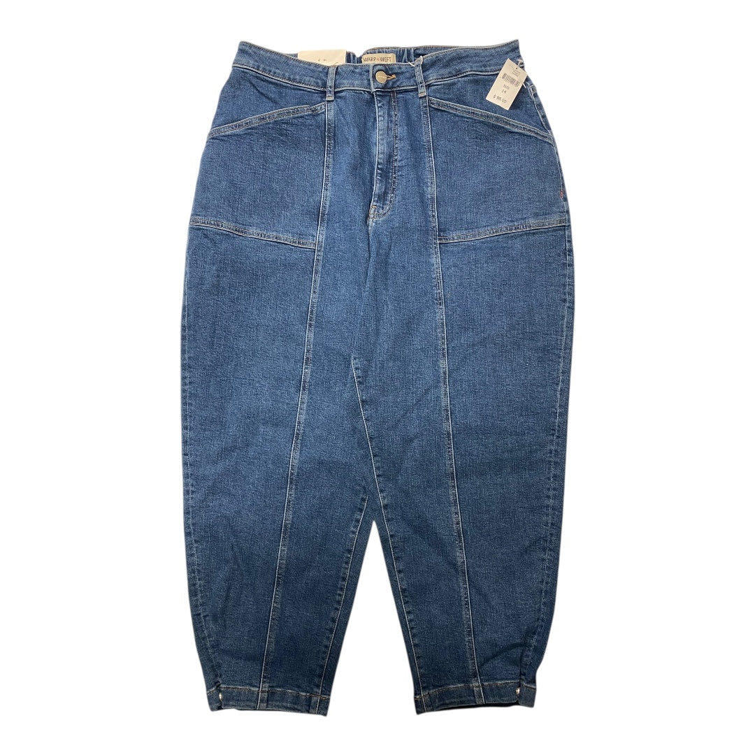 Jeans Boyfriend By WARP + WEFT In Blue Denim, Size:14