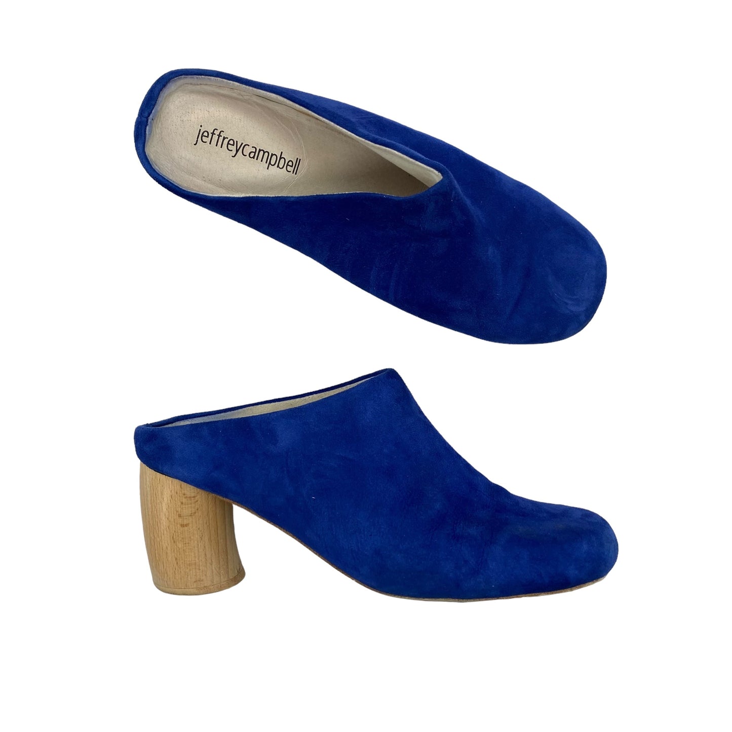 BLUE SHOES HEELS BLOCK by JEFFERY CAMPBELL Size:7