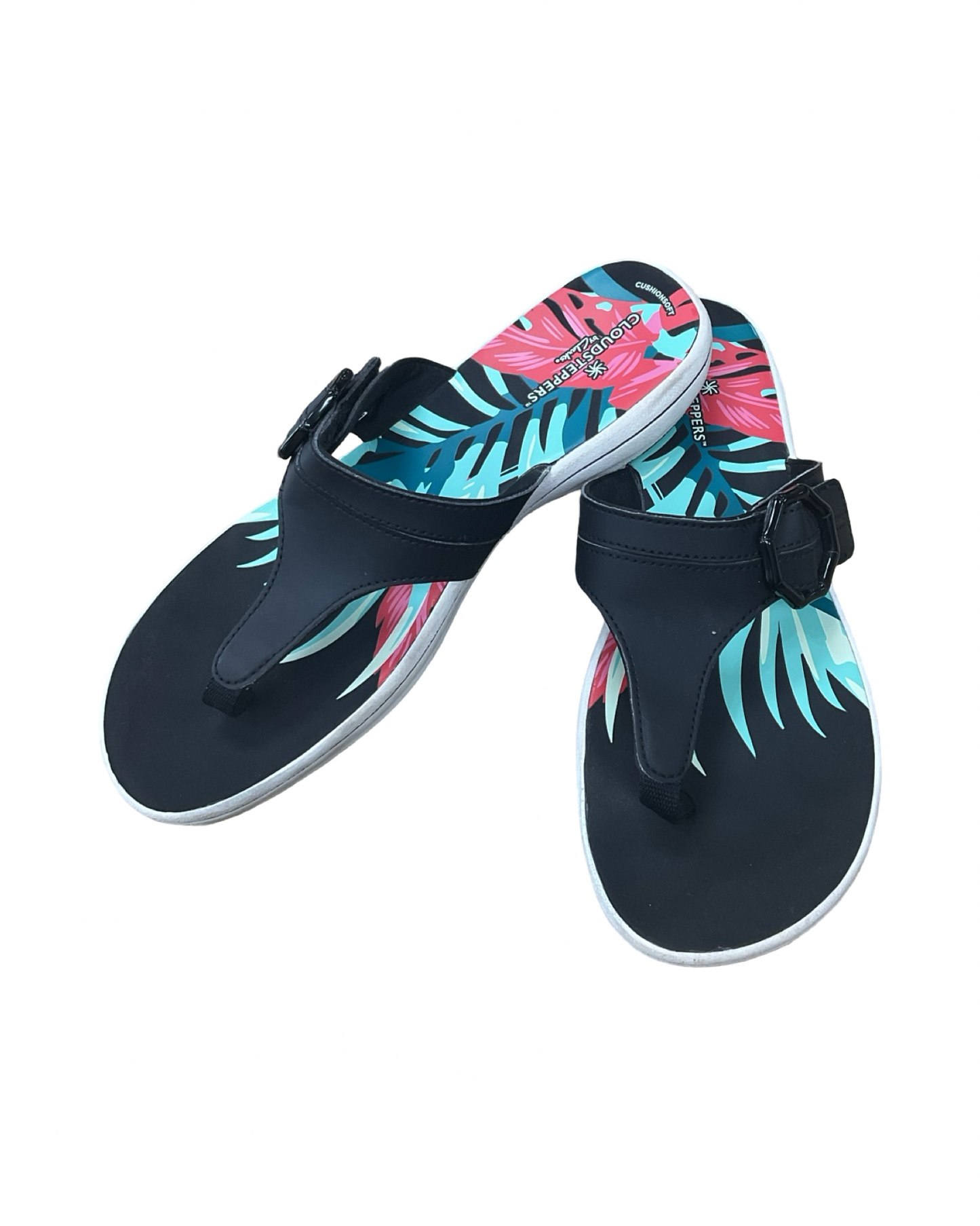 Sandals Flip Flops By Clarks In Black, Size:10