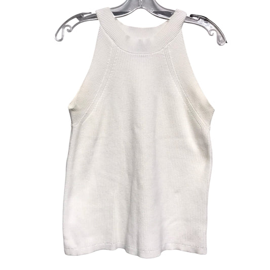 Top Sleeveless By Ann Taylor In White, Size:L