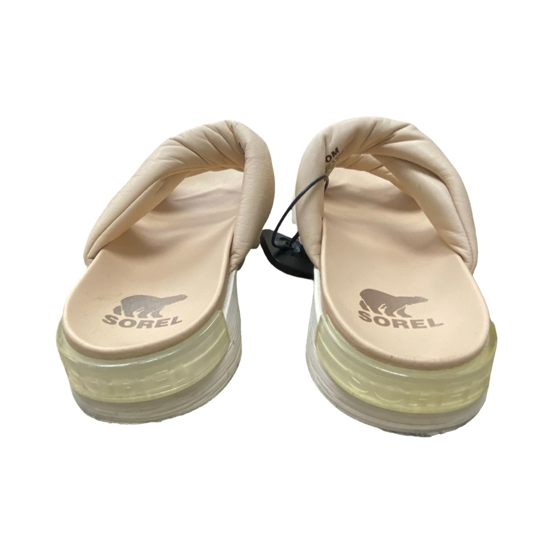 Sandals Designer By Sorel In Cream, Size:7.5
