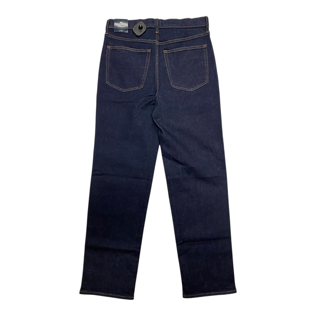 Jeans Straight By J. Crew In Blue Denim, Size:6