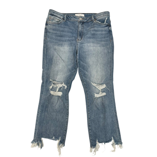 Jeans Flared By Vervet In Blue Denim, Size:14