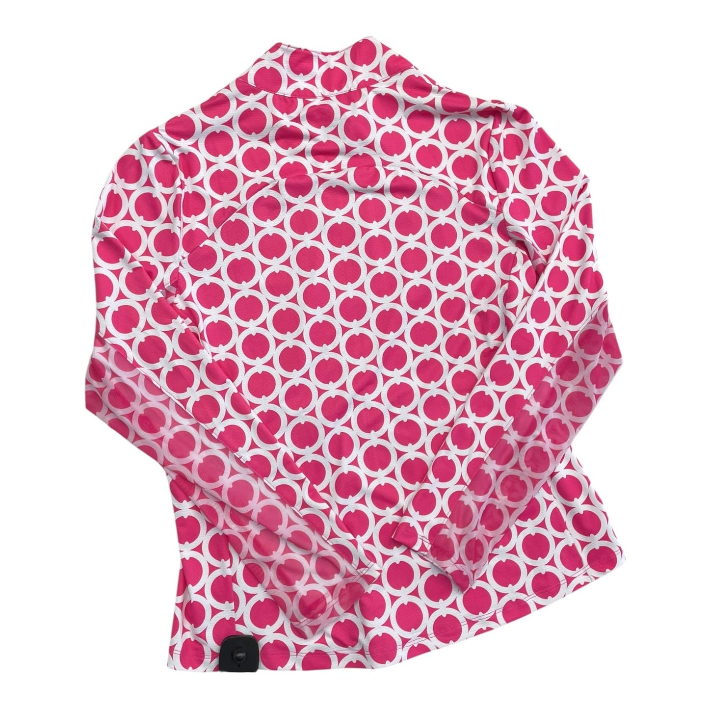 Athletic Jacket By Gottex In Pink & White, Size:L