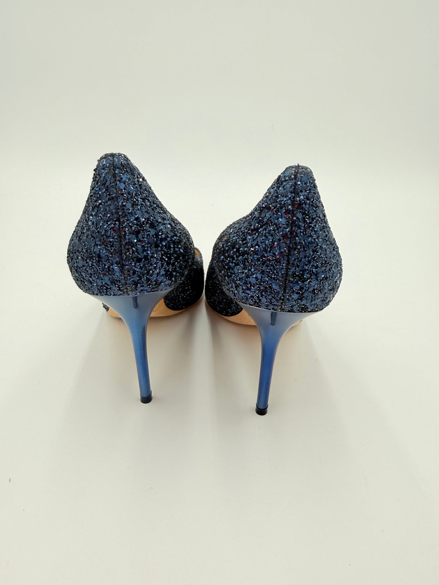 Shoes Luxury Designer By Jimmy Choo In Blue, Size:10