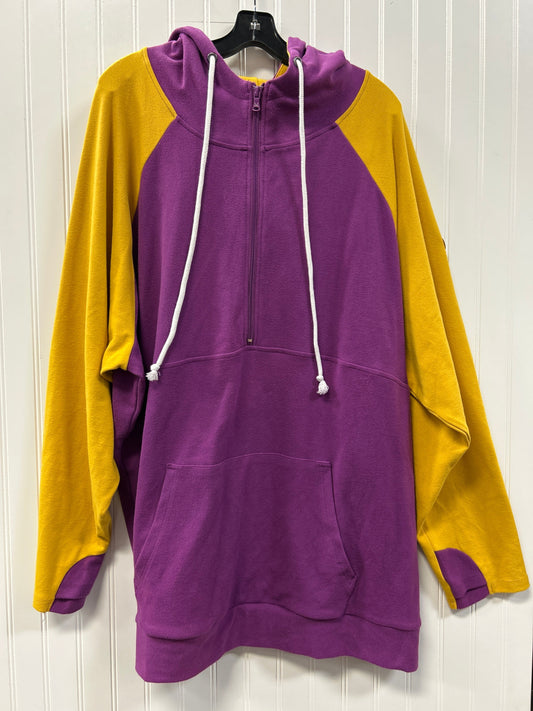 Sweatshirt Hoodie By Clothes Mentor In Purple, Size:3X
