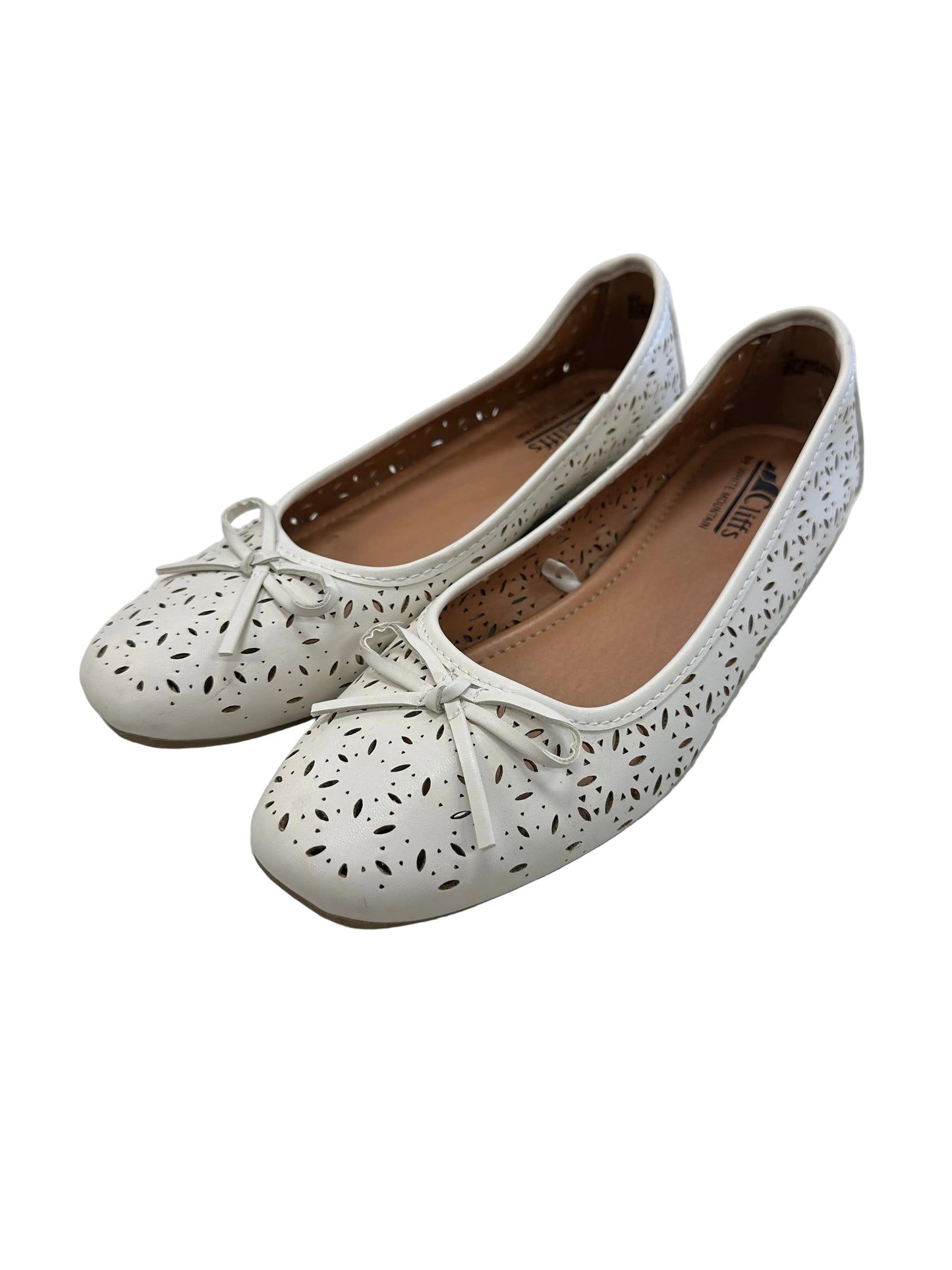 Shoes Flats By Cliffs By White Mountain In White, Size:9