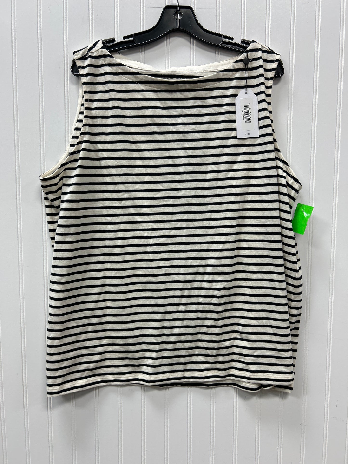 Top Sleeveless By Universal Standard In Black & Cream, Size:3X NWT