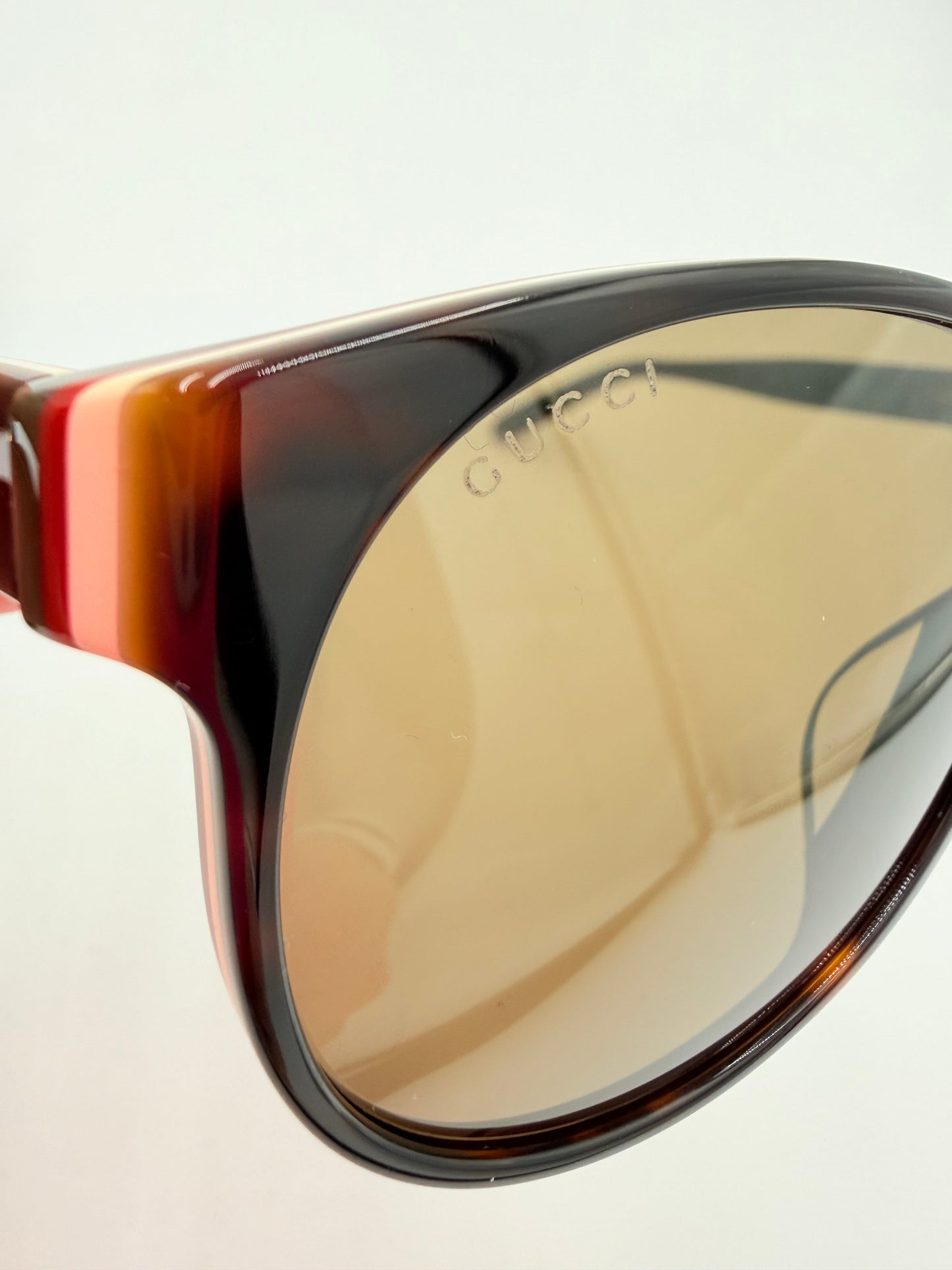 Sunglasses Luxury Designer By Gucci In Brown & Green