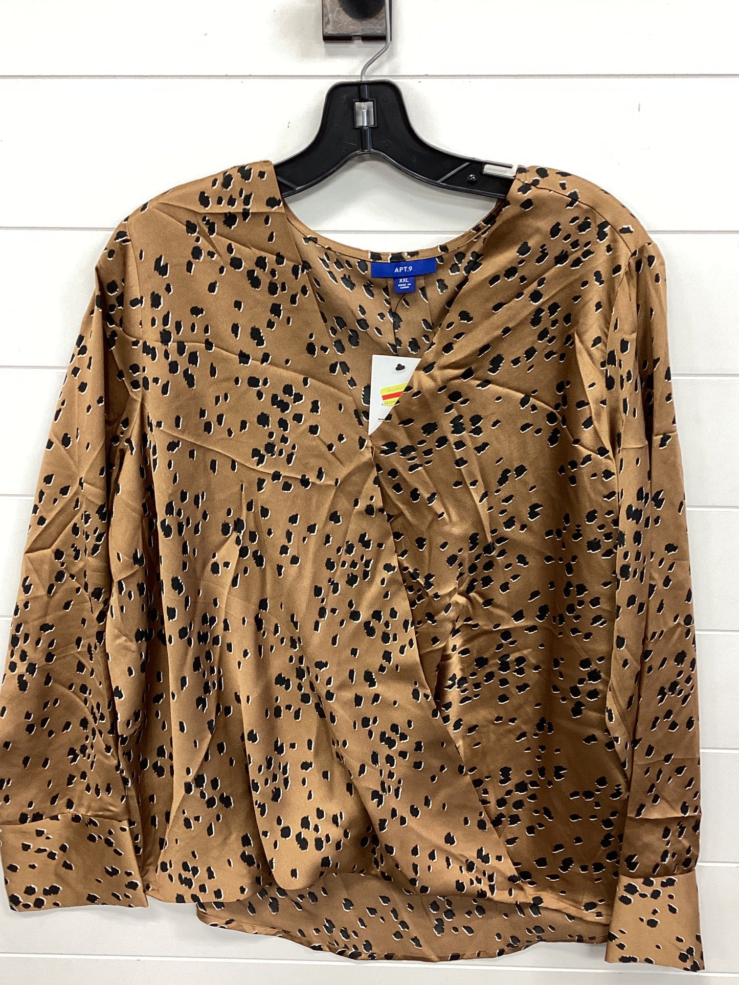 Top Ls By Apt 9 In Tan, Size:1X