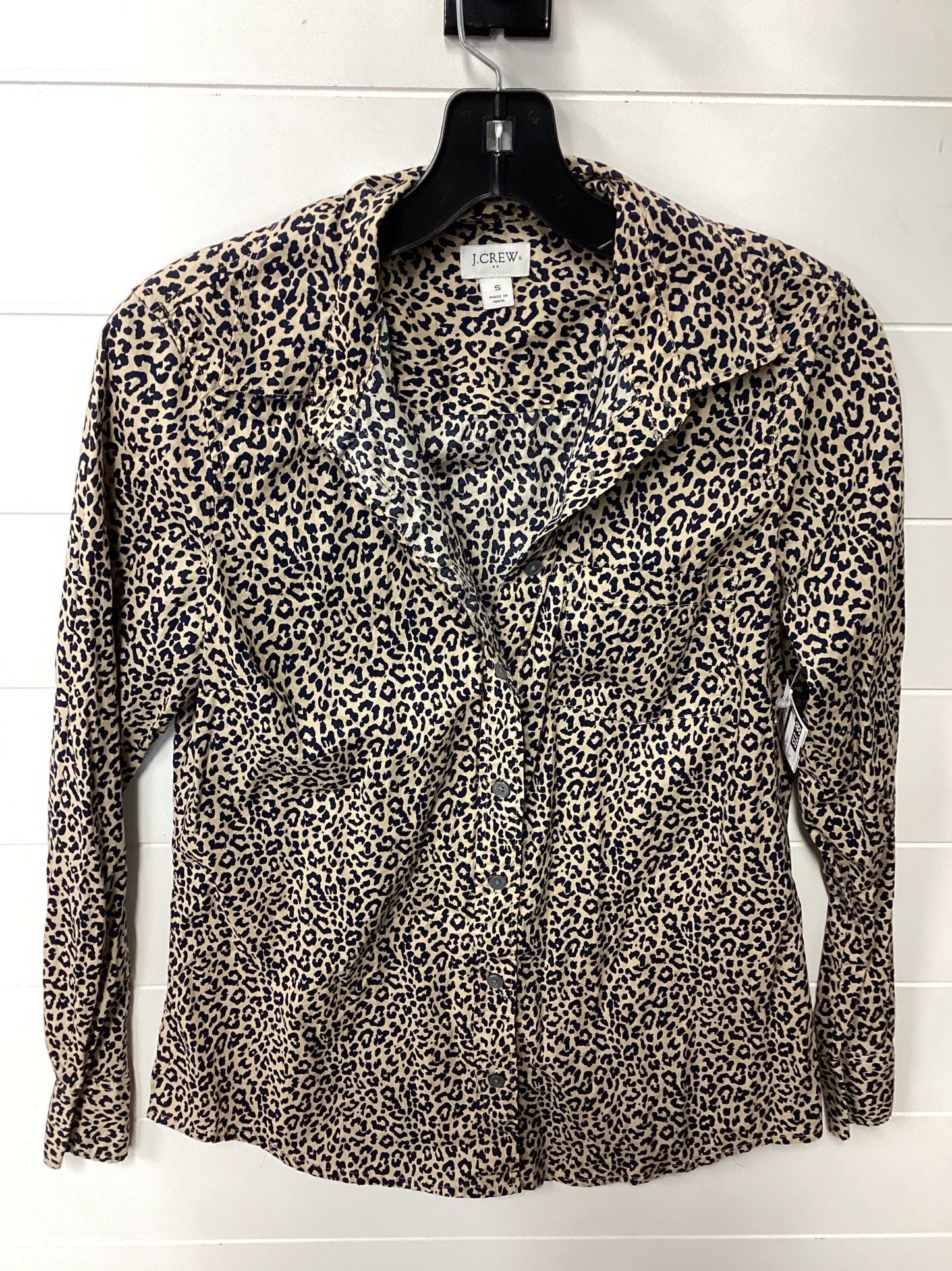 Top Ls By J. Crew In Animal Print, Size:S