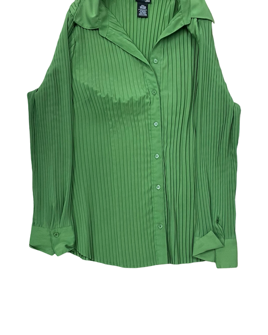 Blouse Ls By East 5Th In Green, Size:2X