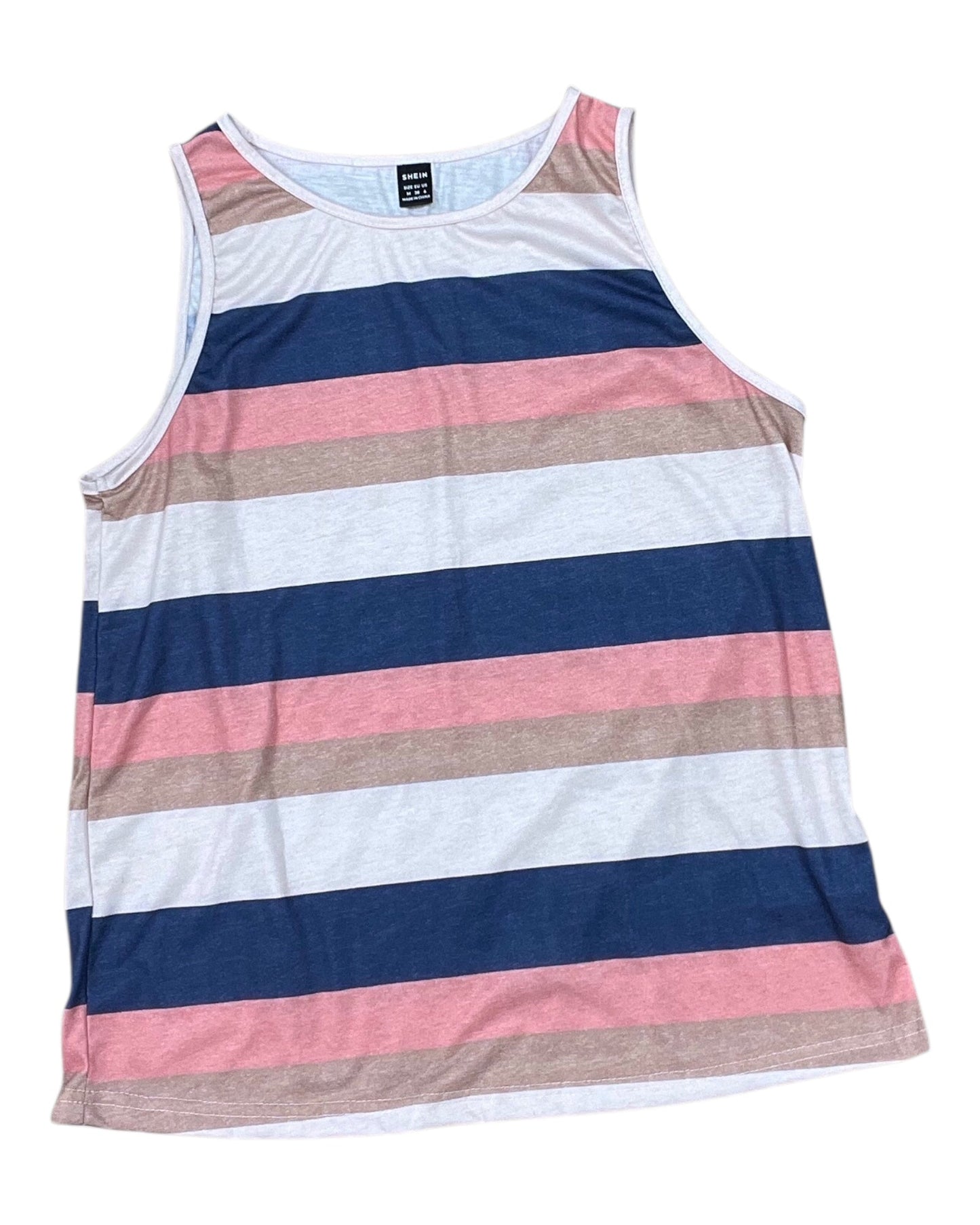 Tank Top By Shein In Blue & Pink, Size:M