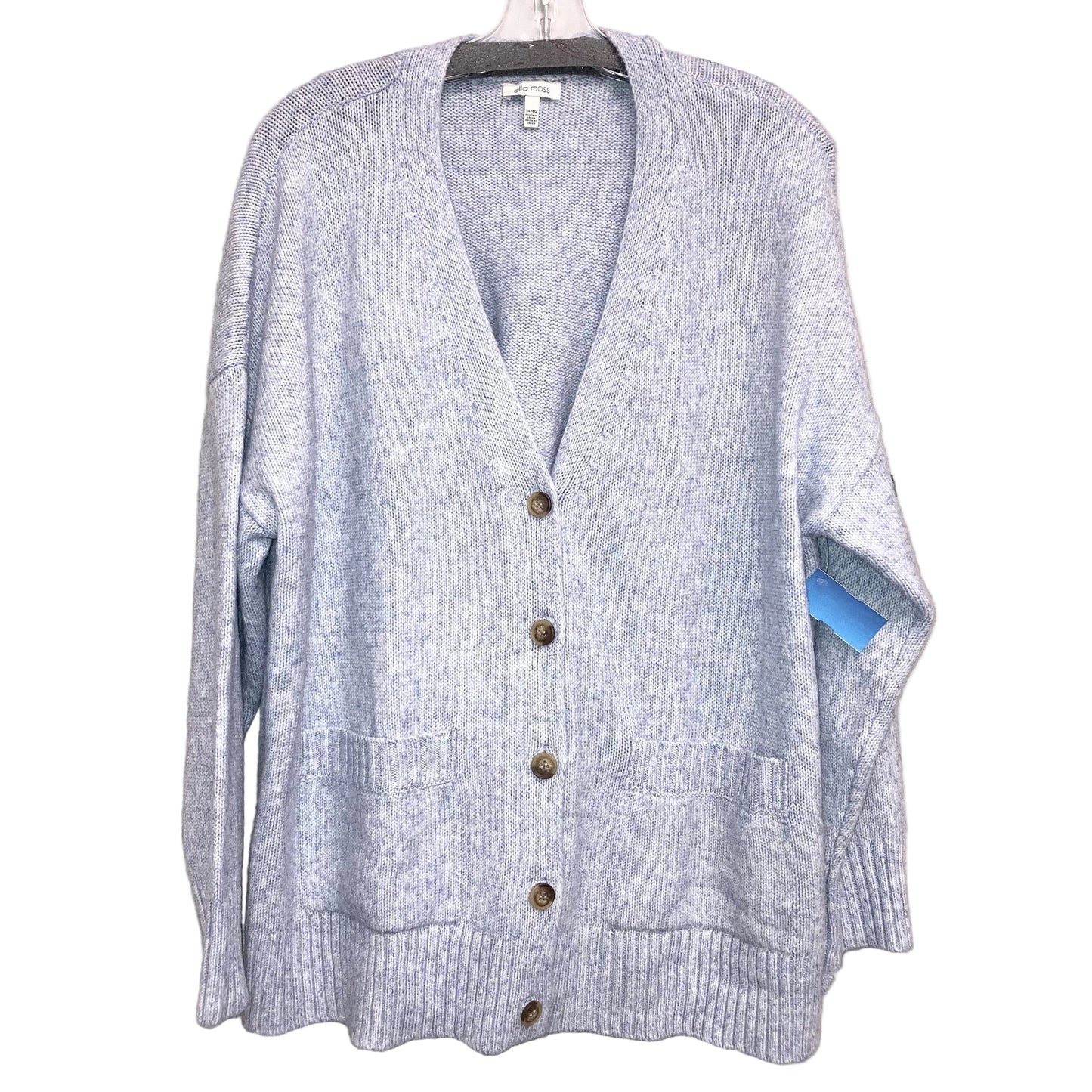 Sweater Cardigan By Ella Moss In Blue, Size:Xl