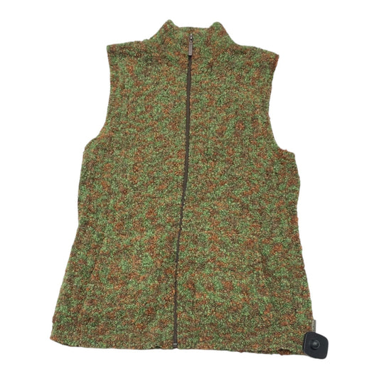 Vest Sweater By Woolrich In Green & Orange, Size:S