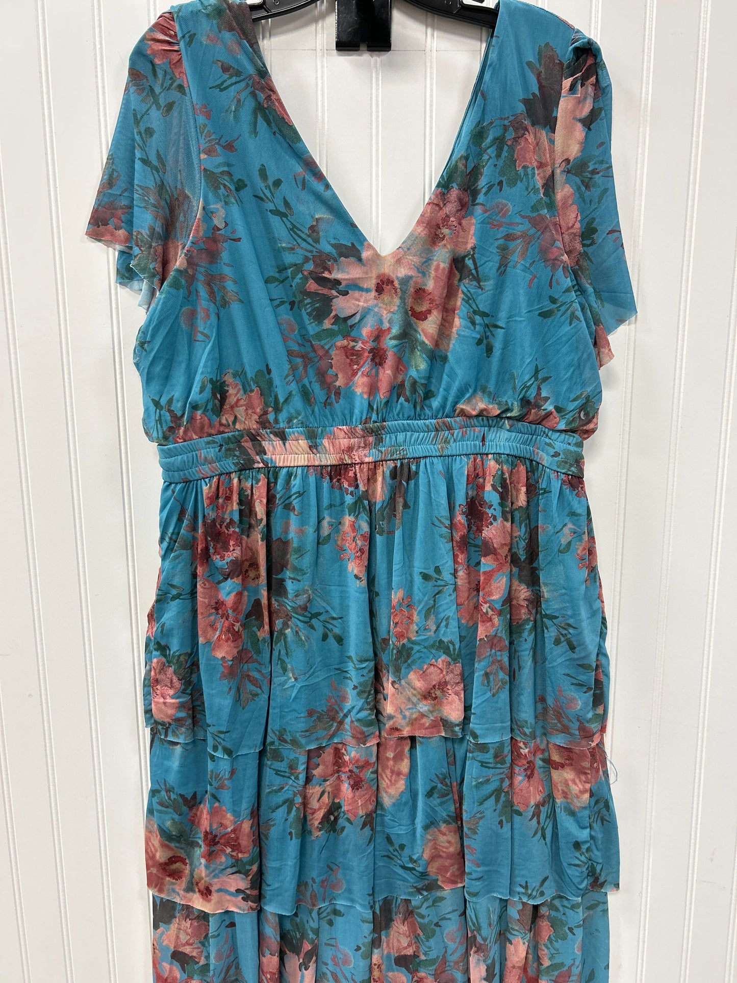 Dress Casual Maxi By Maurices In Floral Print, Size:1X