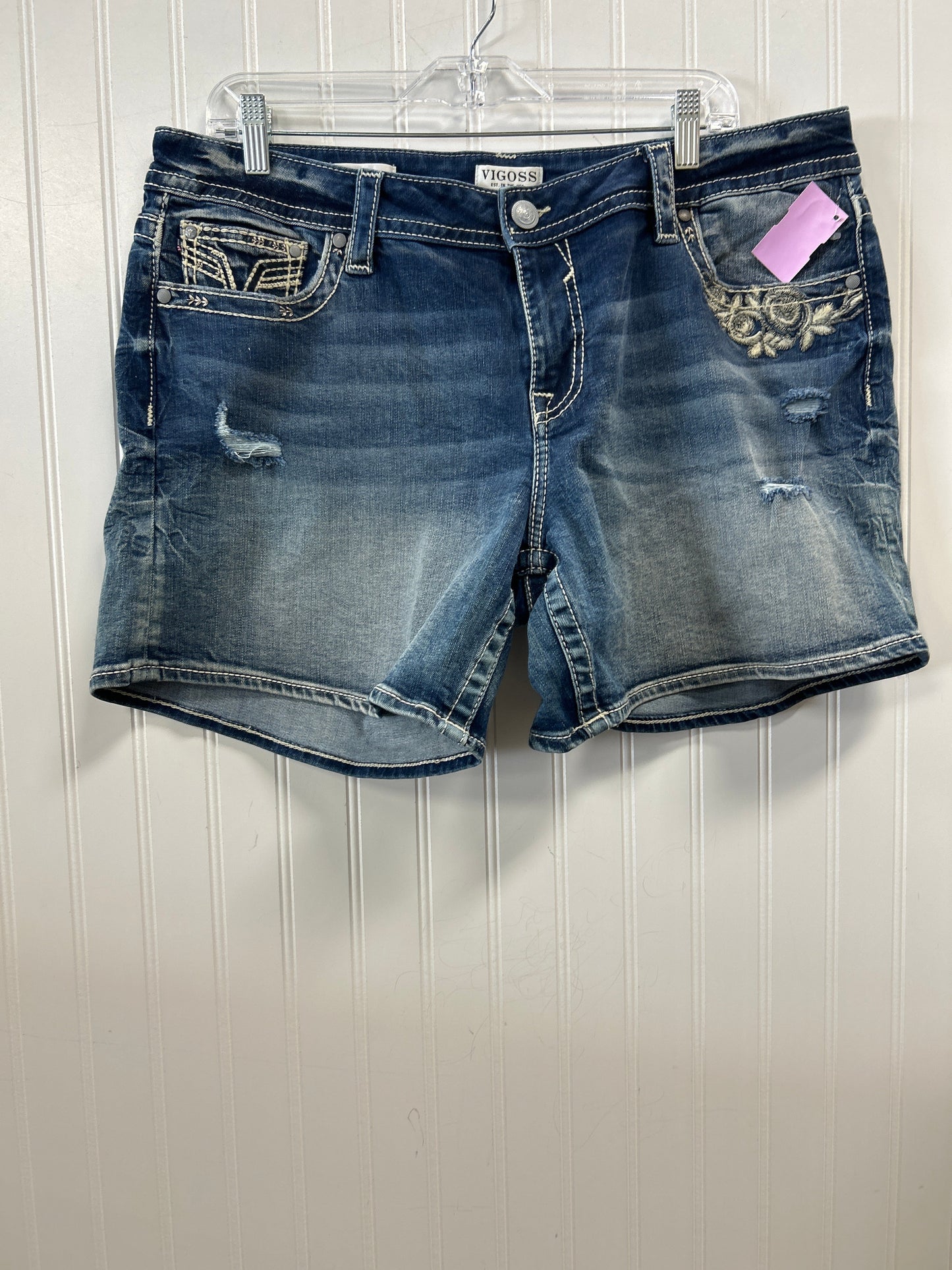 Shorts By Vigoss In Blue Denim, Size:16