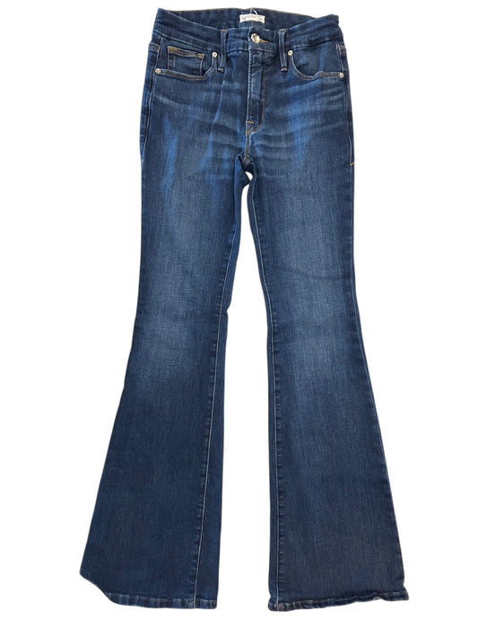 Jeans Flared By Good American In Blue Denim, Size:4