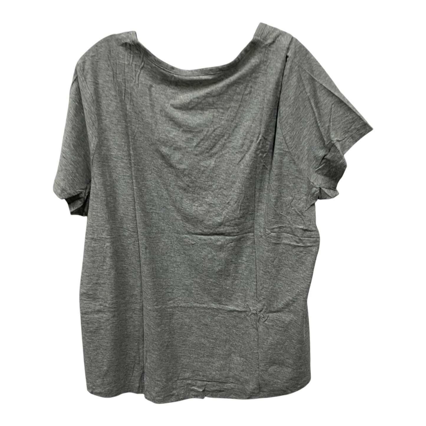 Top Ss Basic By Faded Glory In Grey, Size:3X