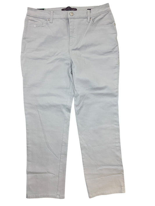 Jeans Straight By Gloria Vanderbilt In Grey Denim, Size:12